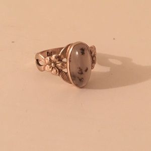 Victorian Moss Agate Yellow Gold Ring